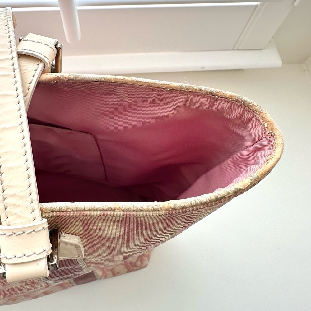 Christian Dior Pink Coated Canvas No. 2 Trotter Tote Bag. - Picture 8 of 16